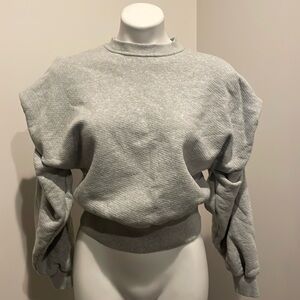 Zara Cropped Sweatshirt.  Puffy sleeves.